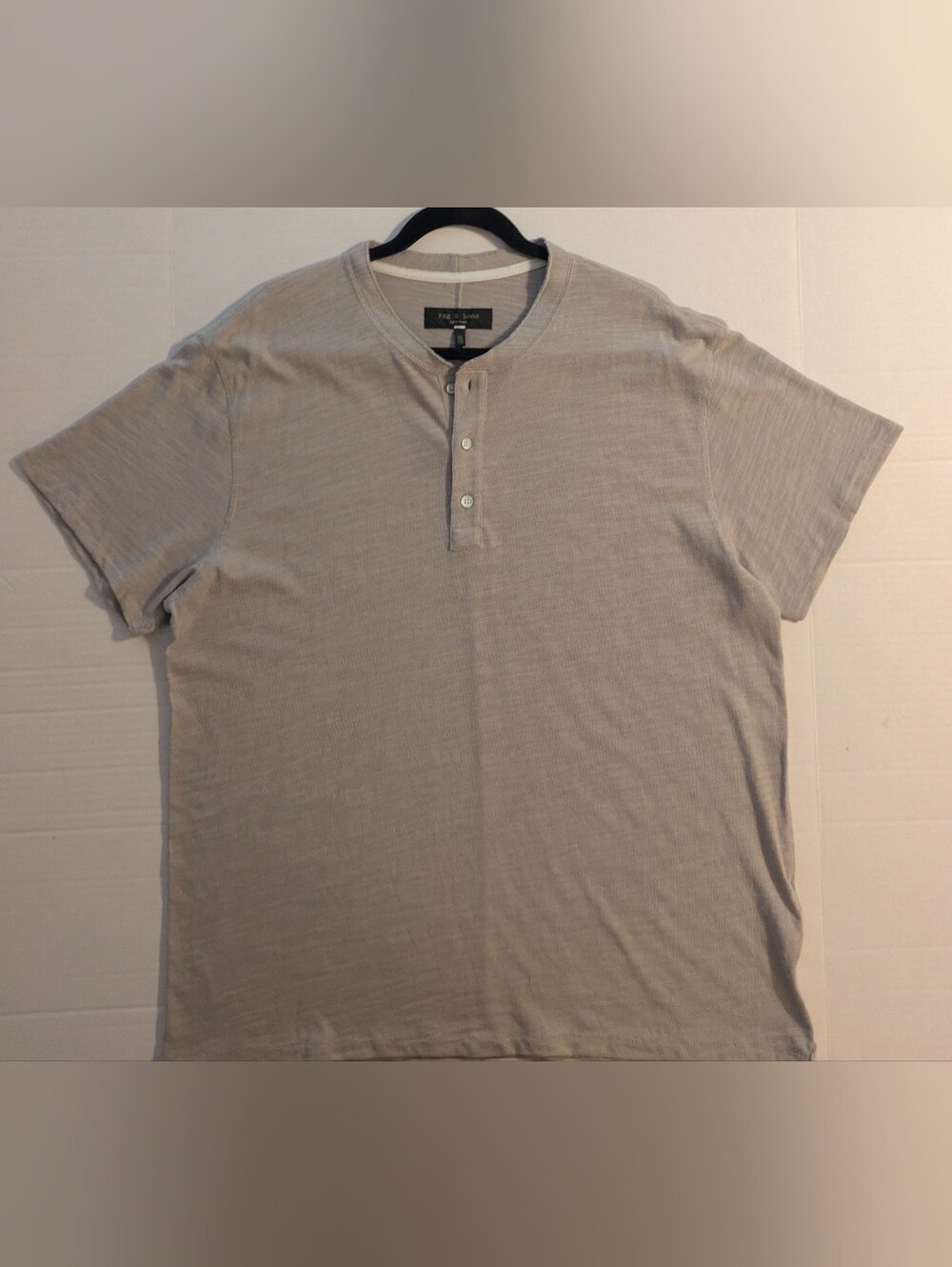 rag & bone Men's Tan Short-Sleeve Henley- XXL (NWOT)
